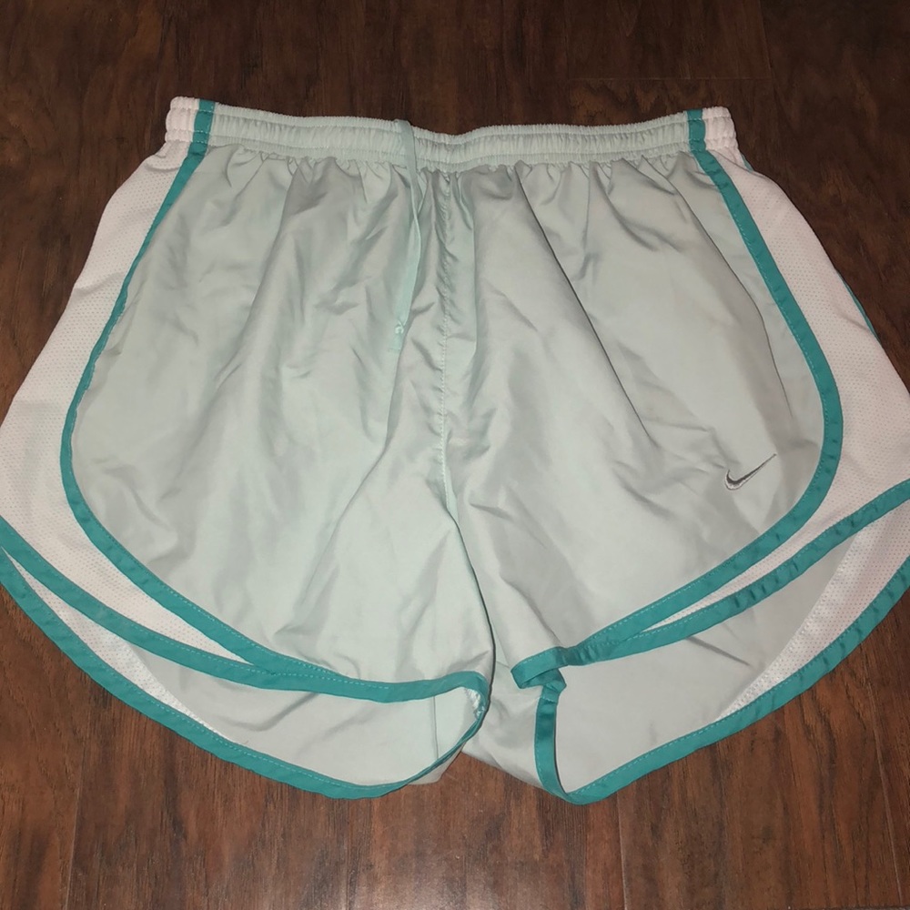 Nike shorts light blue and teal